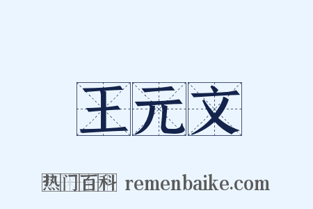 王元文是什么意思的图片